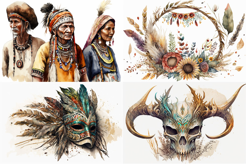 tribal-fusion-watercolor-collection