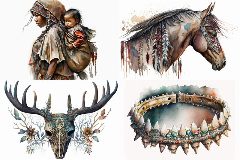 tribal-fusion-watercolor-collection