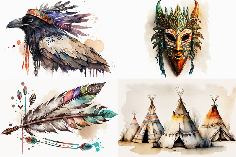 tribal-fusion-watercolor-collection