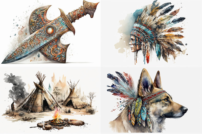 tribal-fusion-watercolor-collection