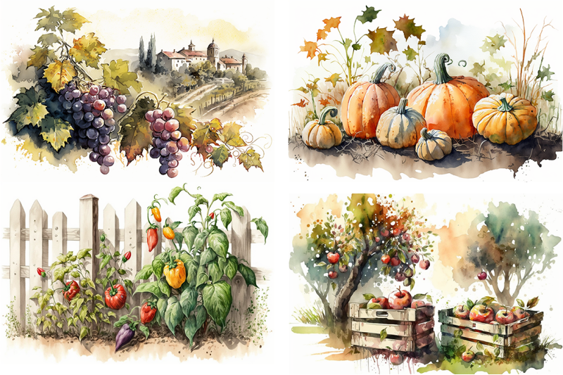 fresh-harvest-watercolor-fruits-and-vegetables-collection