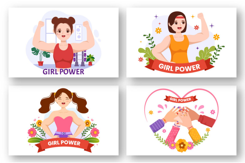 11-girl-power-vector-illustration