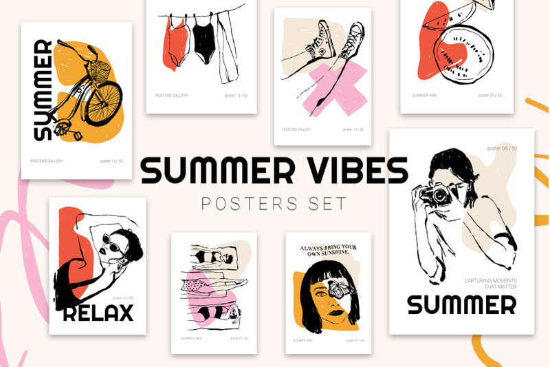 summer-vibes-posters-set