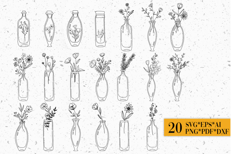 bottles-with-flowers-svg-png-eps