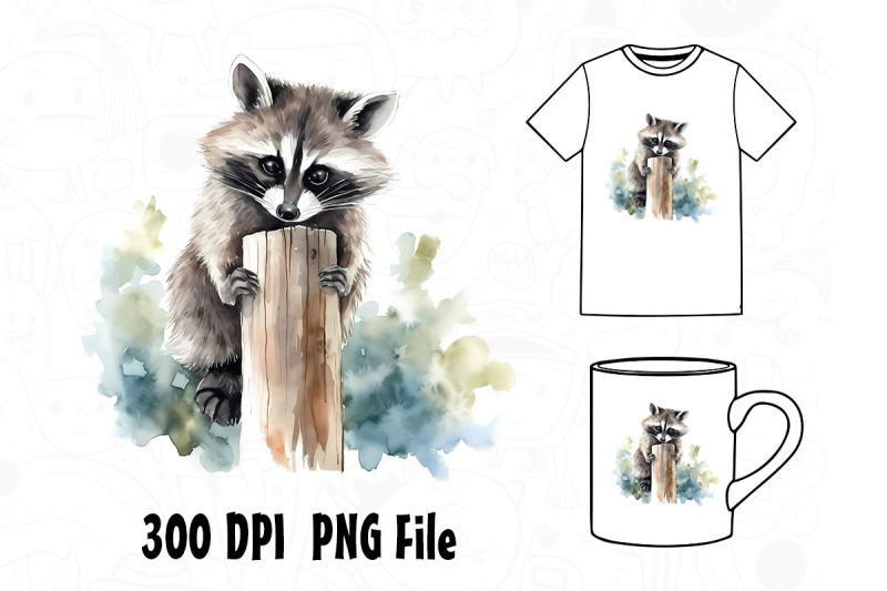 raccoon-watercolor-16