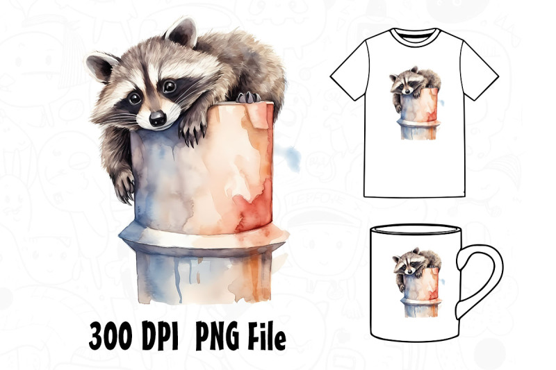 raccoon-watercolor-12