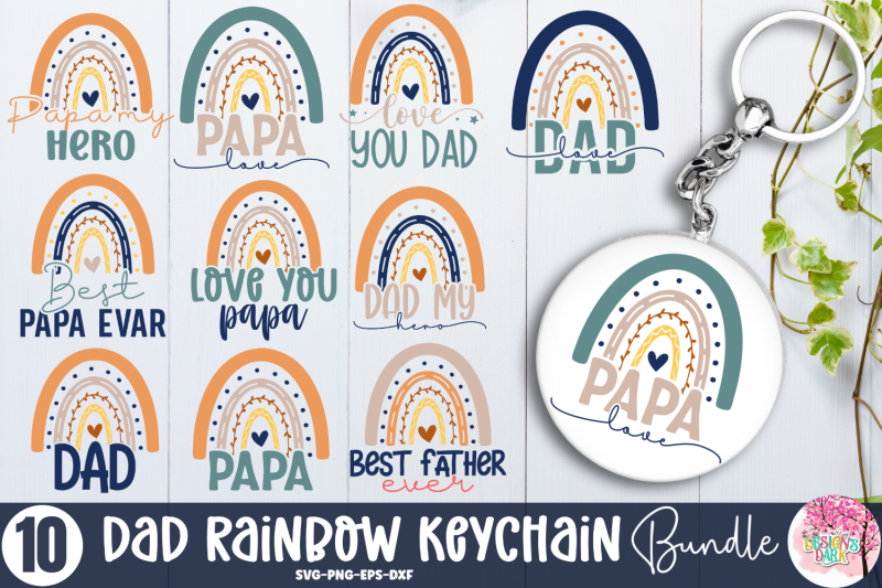 dad-rainbow-keychain-svg-bundle