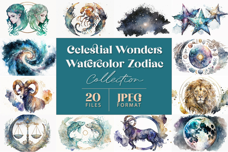 celestial-wonders-watercolor-zodiac-collection