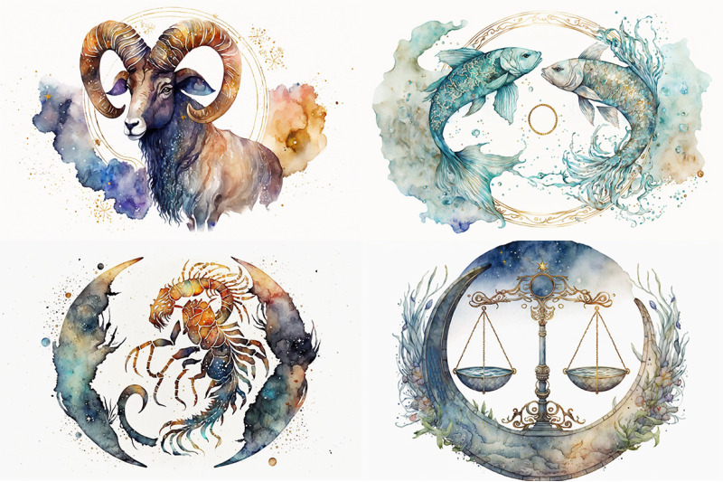 celestial-wonders-watercolor-zodiac-collection