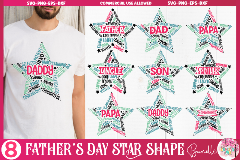 father-039-s-day-star-shape-svg-bundle