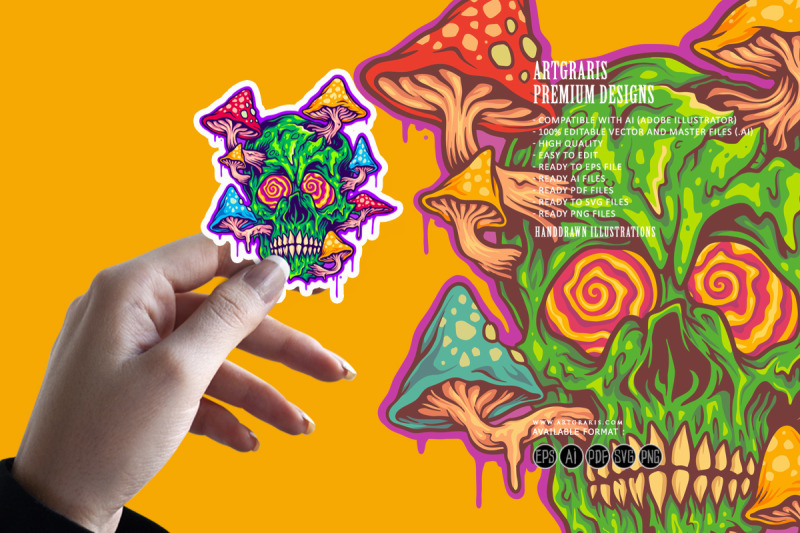 trippy-skull-with-psychedelic-magic-mushroom-logo-illustrations