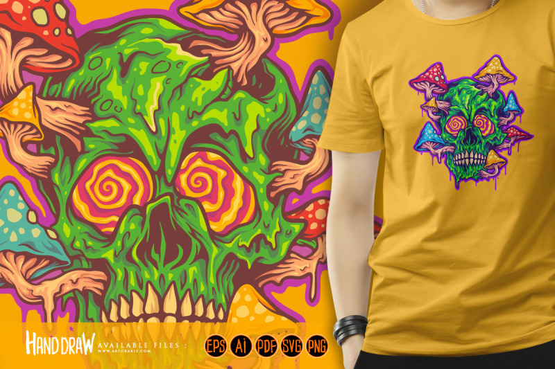 trippy-skull-with-psychedelic-magic-mushroom-logo-illustrations