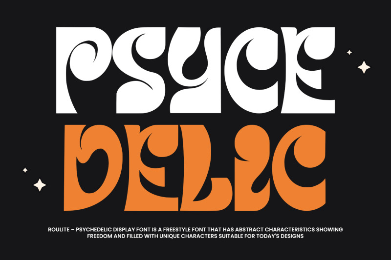 roulite-psychedelic-display-typeface-font