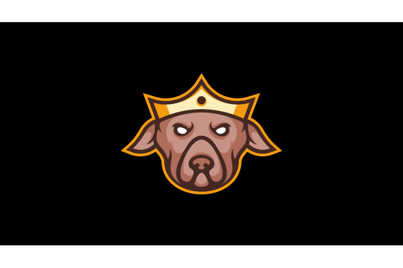 dog-king-head-with-crown-logo-cartoon-design-abstract-vector-template