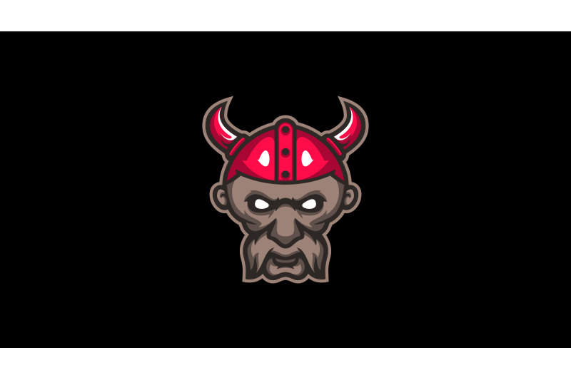 evil-angry-viking-warrior-head-logo-cartoon-design-abstract-vector-template