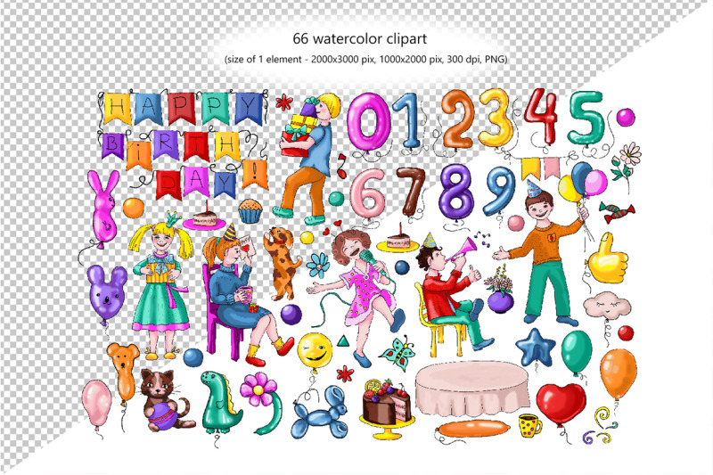 children-039-s-birthday-8-years-bright-colorful-design