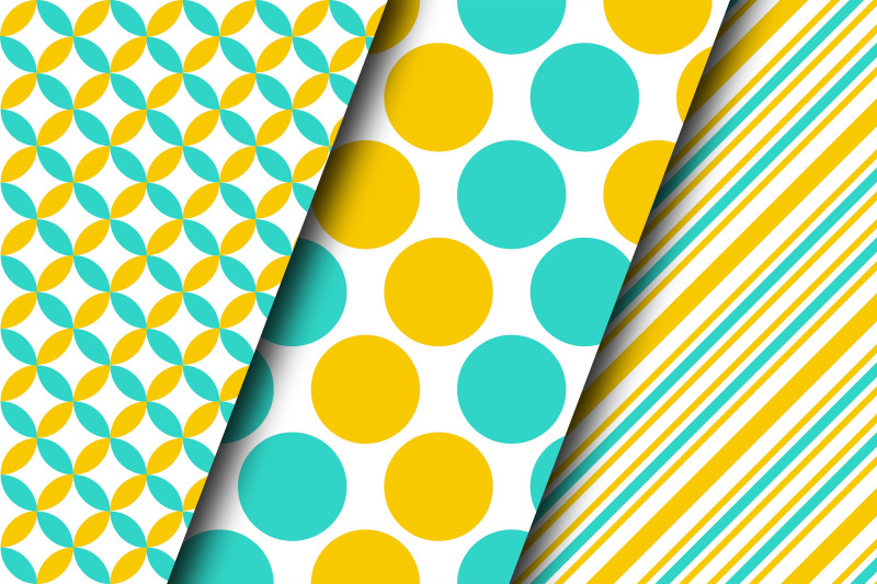 yellow-and-turquoise-pattern-digital-papers