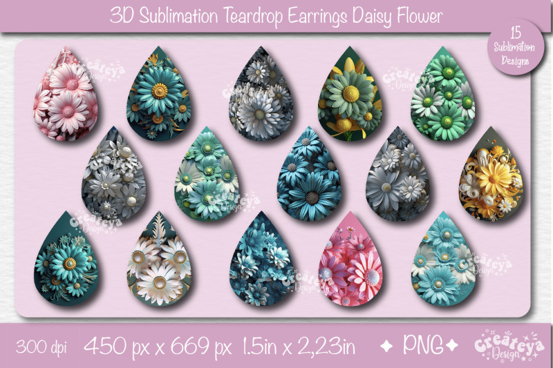 3d-earrings-sublimation-teardrop-earring-3d-daisy-3d-sublimation-bun