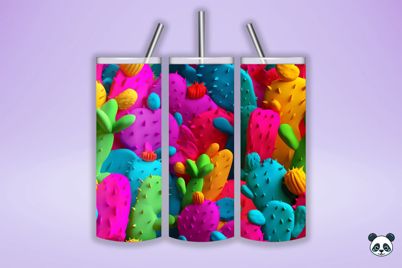 colorful-cactus-3d-seamless-pattern