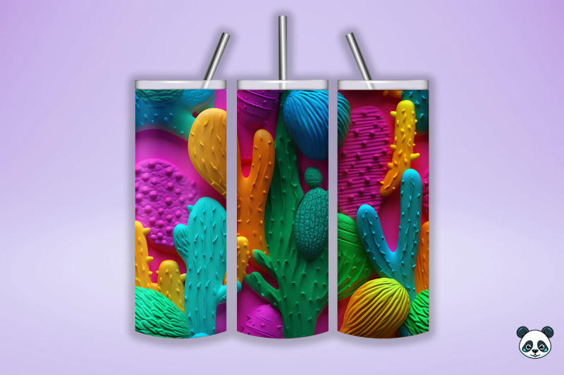 colorful-cactus-3d-seamless-pattern