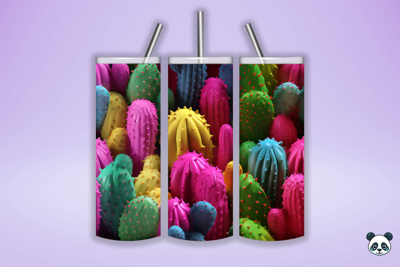 colorful-cactus-3d-seamless-pattern