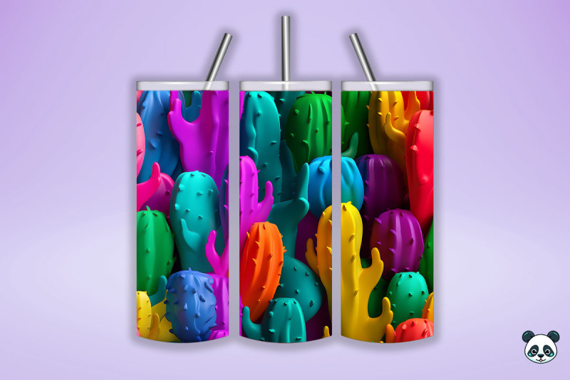 colorful-cactus-3d-seamless-pattern