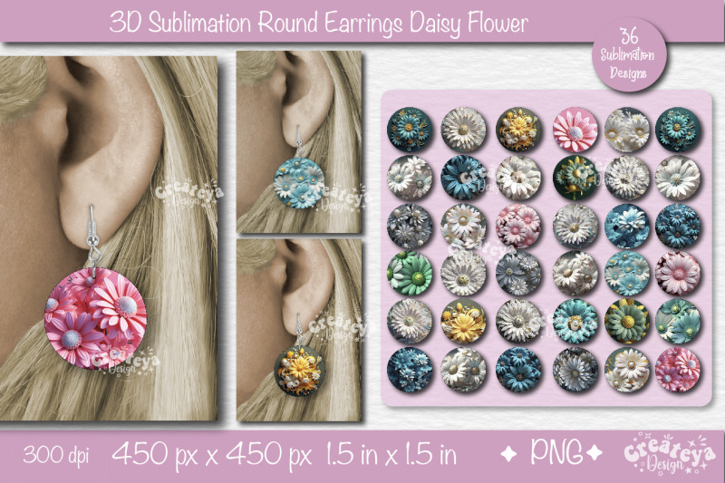 3d-earrings-sublimation-round-earring-3d-daisy-3d-sublimation-bundle