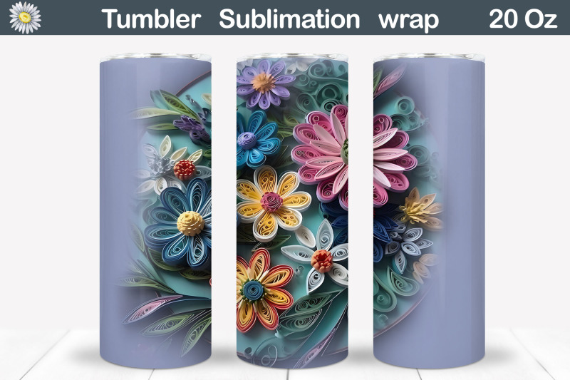 quilling-wildflowers-tumbler-3d-flowers-tumbler-wrap