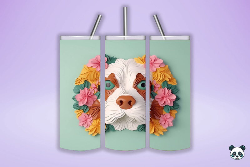 3d-spaniel-dog-tumbler-wrap