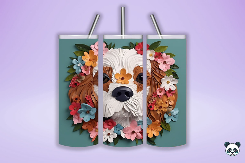 3d-spaniel-dog-tumbler-wrap