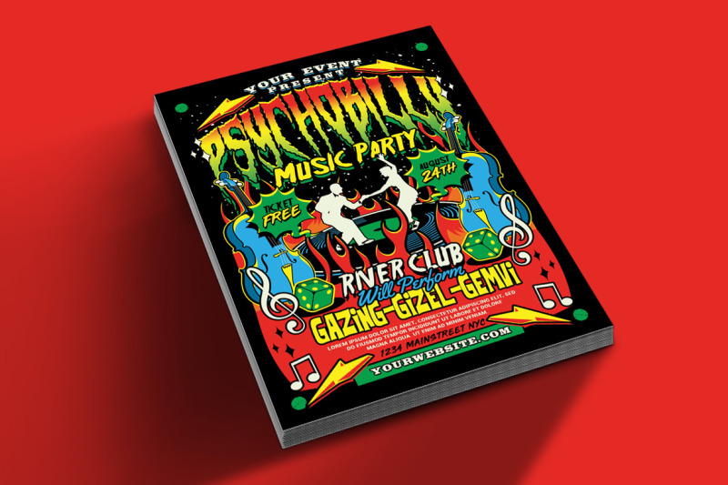 psychobilly-rockabilly-music-flyer