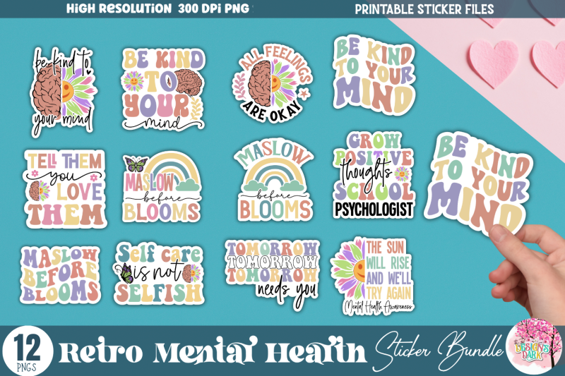 retro-mental-health-sticker-bundle