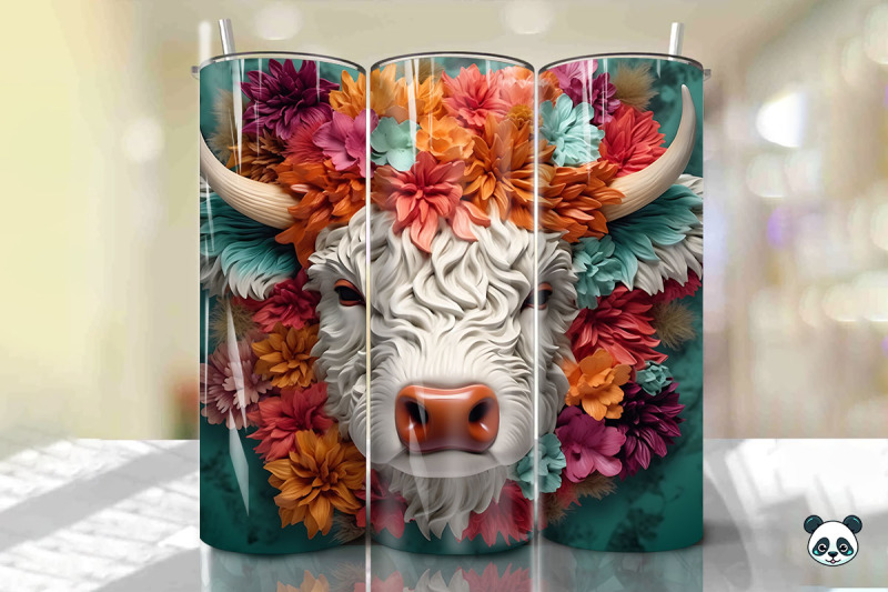 3d-highland-cow-tumbler-wrap-png