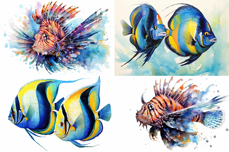 colorful-tropical-fish-watercolor-collection