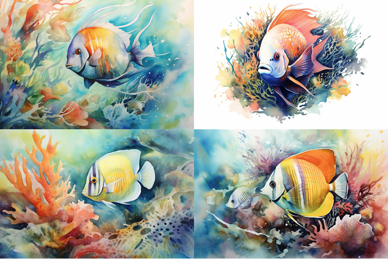 colorful-tropical-fish-watercolor-collection