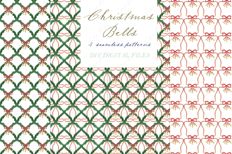 christmas-bells-red-green-christmas-clipart-diy