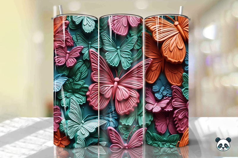 colorful-3d-butterfly-seamless-pattern