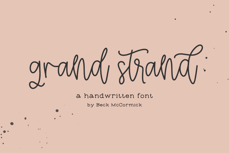 Grand Strand Script By Beck McCormick TheHungryJPEG