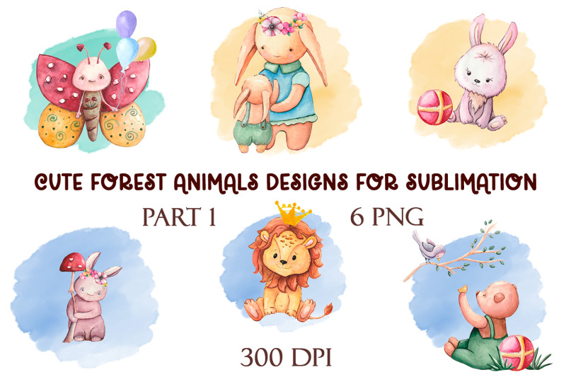 cute-forest-animals-designs-for-sublimation