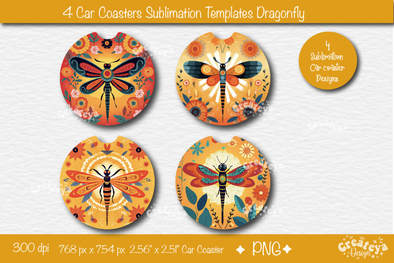 car-coaster-sublimation-designs-bundle-round-sublimation-png-template