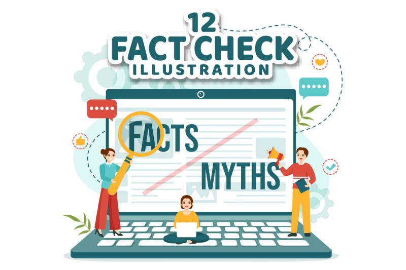 12-fact-check-vector-illustration