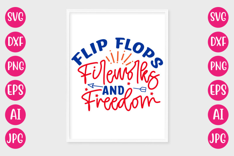 flip-flops-fireworks-and-freedom-svg-design