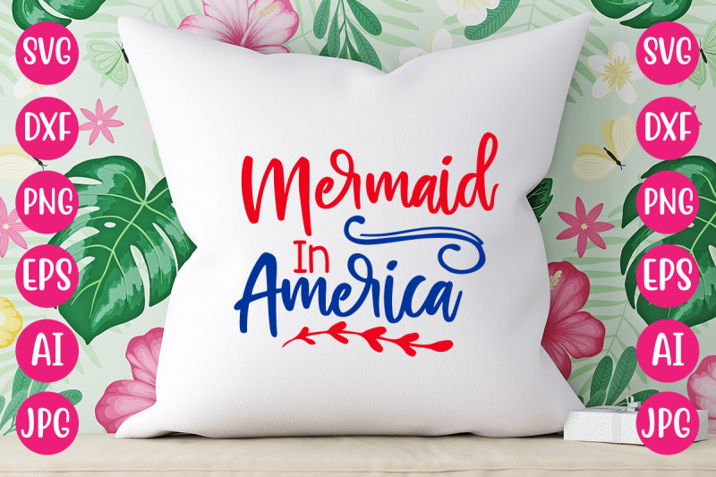 mermaid-in-america-svg-design