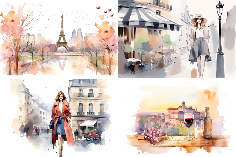 bonjour-france-watercolor-collection