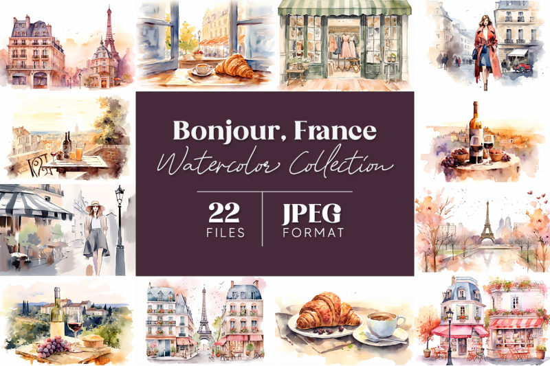 bonjour-france-watercolor-collection