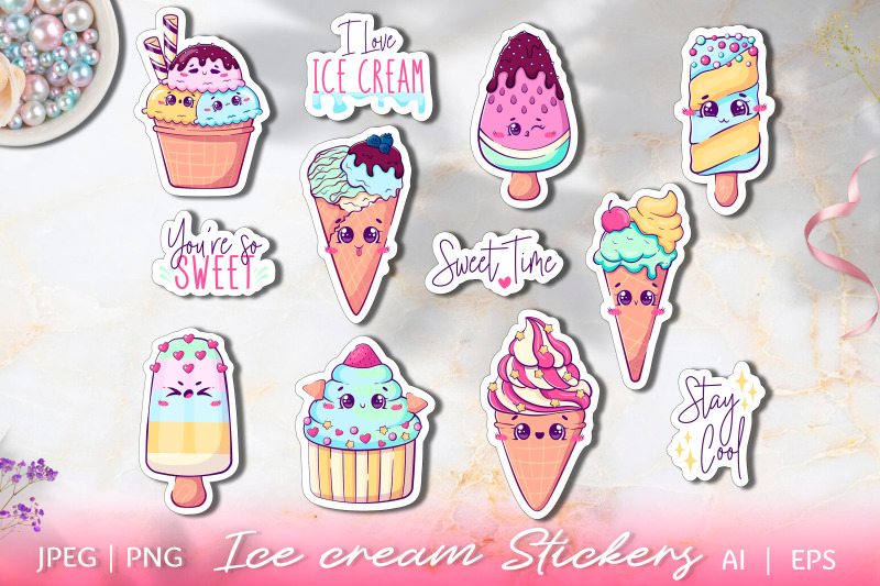cute-kawaii-cartoon-ice-cream-stickers-summer-clip-art