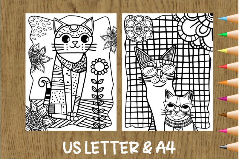 patchwork-portrait-cats-printable-coloring-pages