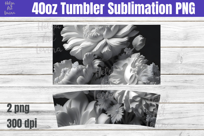 40oz-tumbler-sublimation-3d-flowers