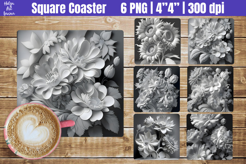 3d-flowers-square-coaster-sublimation