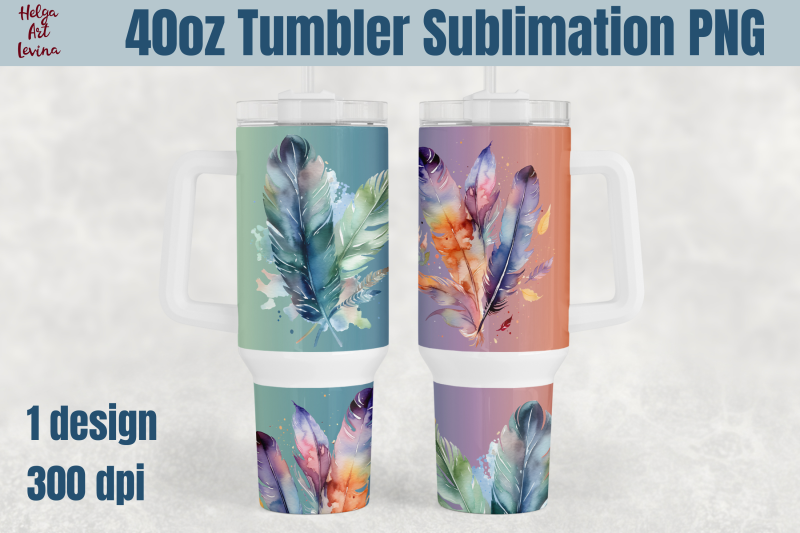 40oz-tumbler-sublimation-feathers-png